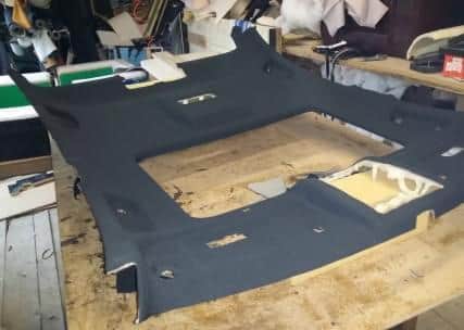 претапициране на автомобилен таван